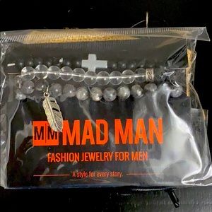 Black/Silvertone Kitt Bracelet